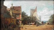 Carl Spitzweg Old tavern near lake Starnberger See oil on canvas